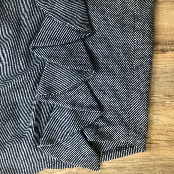 NWT - Eva Franco Wool Blend Ruffle Pencil Skirt 0 - Picture 3 of 11